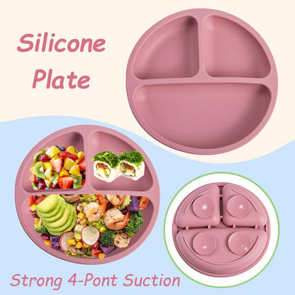 Cova Silicone Baby Feeding Set – Suction Bowl, Plate & Bib